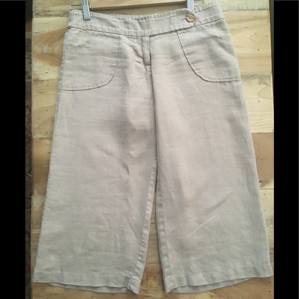 Lucy Love Beach Linen Crop Pants